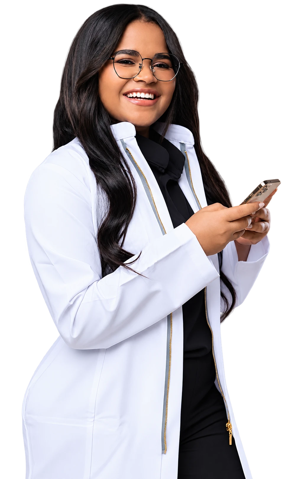 Dra. Rosio Encarnacion sonriendo con bata blanca en Rossdent